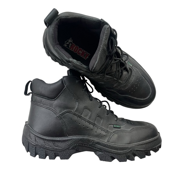 Rocky Mens Size 10M Black Leather Postal Sport Chukka TMC Duty Series Boots 5015